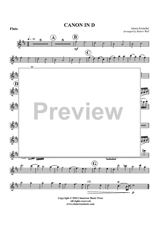 Canon in D - Flute