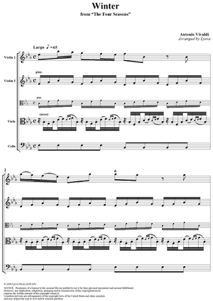 Winter from "The Four Seasons" - Score