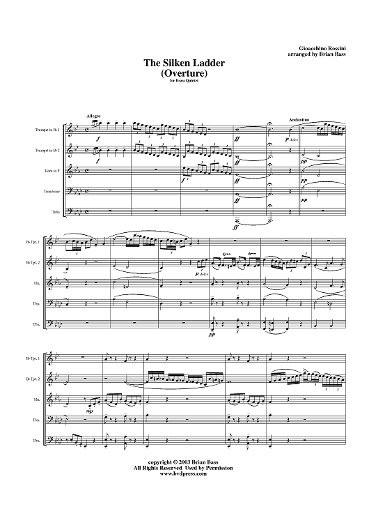 The Silken Ladder Overture - Score