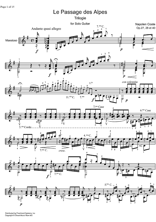 Le Passage des Alpes Op.27, 28 and 40