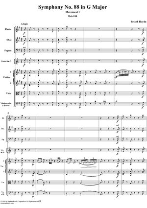 Symphony No. 88 in G Major  movt. 1  - Hob1/88 - Full Score