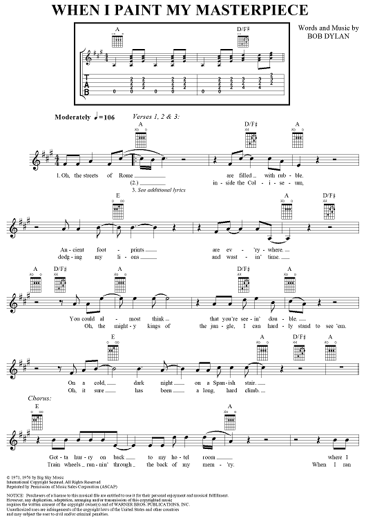 When I Paint My Masterpiece