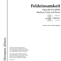 Feldeinsamkeit Op.86 No. 2