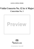 Violin Concerto No. 12 in A Major, Op. 79 - Piano Score