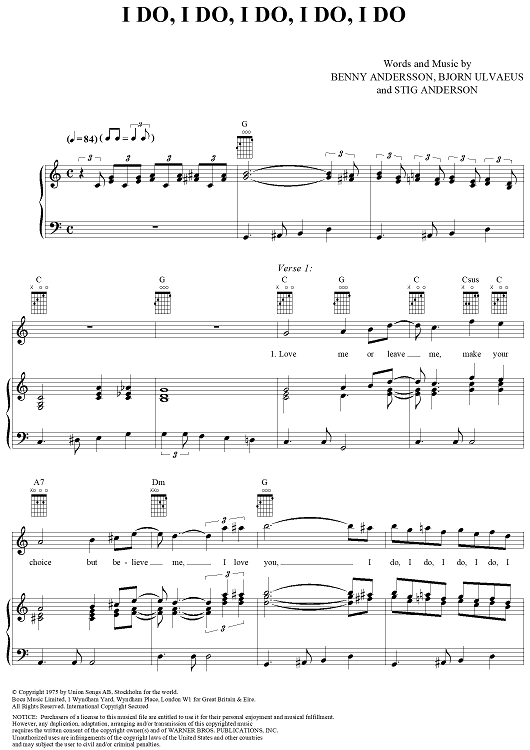 I Do, I Do, I Do, I Do, I Do
