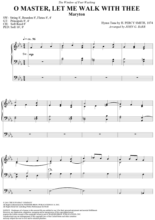 O Master, Let Me Walk With Thee