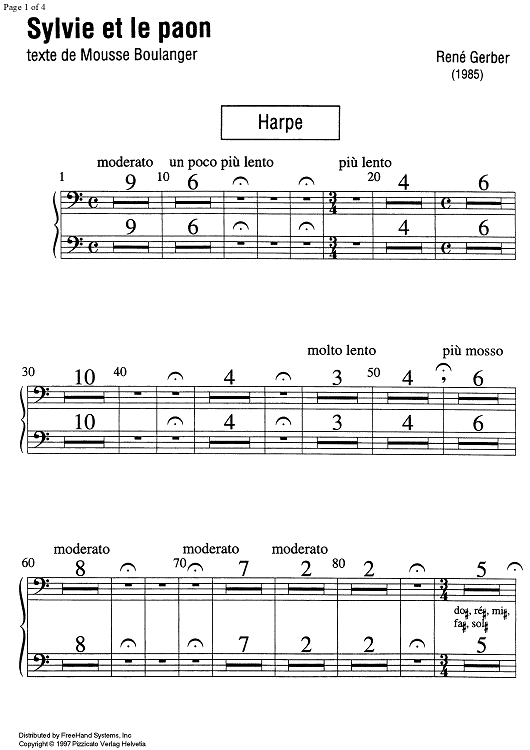 Sylvie et le paon - Harp