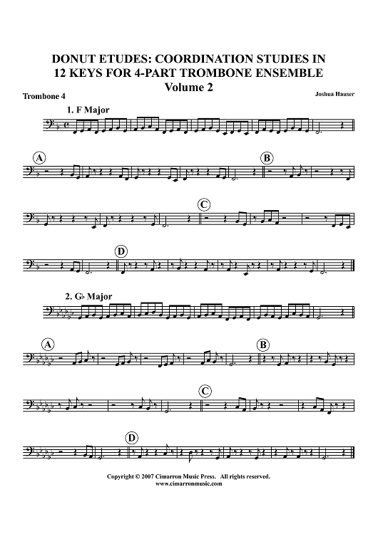 Donut Etudes: Coordination Studies, Volume 2 - Trombone 4
