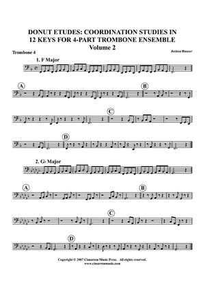 Donut Etudes: Coordination Studies, Volume 2 - Trombone 4