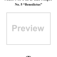 Mass No. 6 in E-flat Major, D950: No. 5, Benedictus