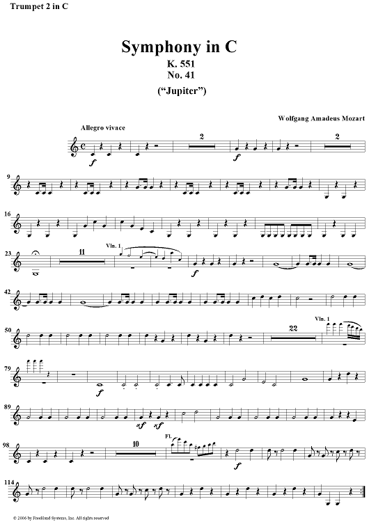 Symphony No. 41 in C Major, K551 (