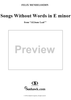 Songs Without Words in E Minor    (Album Leaf)