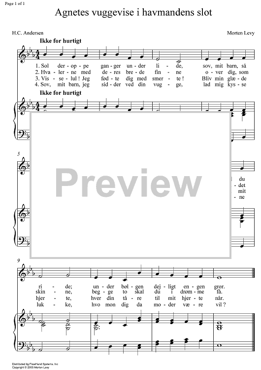 Agnetes vuggevise i havmandens slot