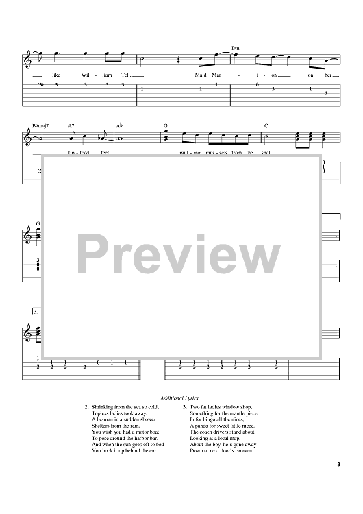 Pulling Mussels (From The Shell)" Sheet Music by Squeeze for Easy