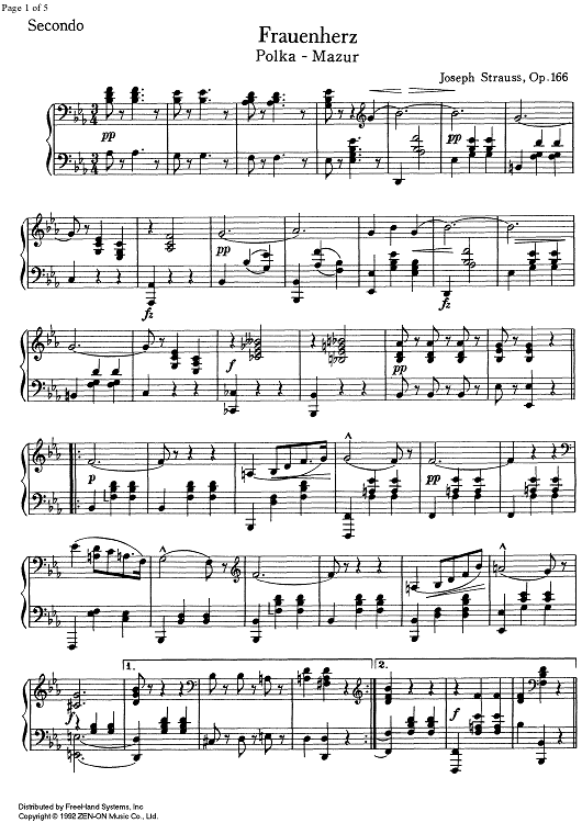 Frauenherz - Piano