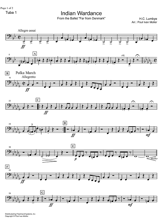 Indian Wardance from Far from Denmark - Tuba 1