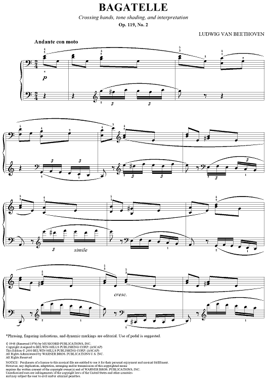 Bagatelle, Op. 119, No. 2