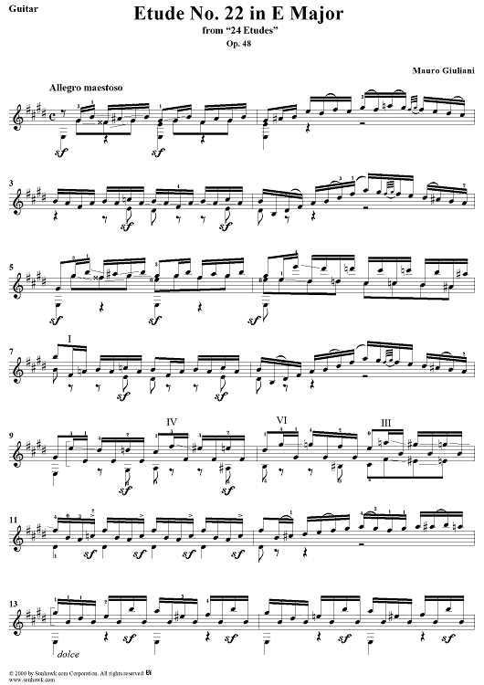 Etude No. 22 in E major - From "24 Etudes"  Op. 48