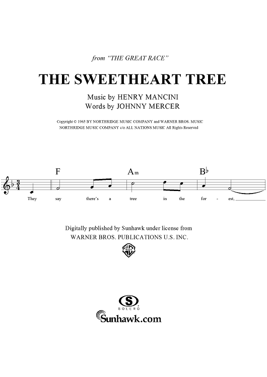 The Sweetheart Tree Sheet Music For Lead Sheet Sheet Music Now 