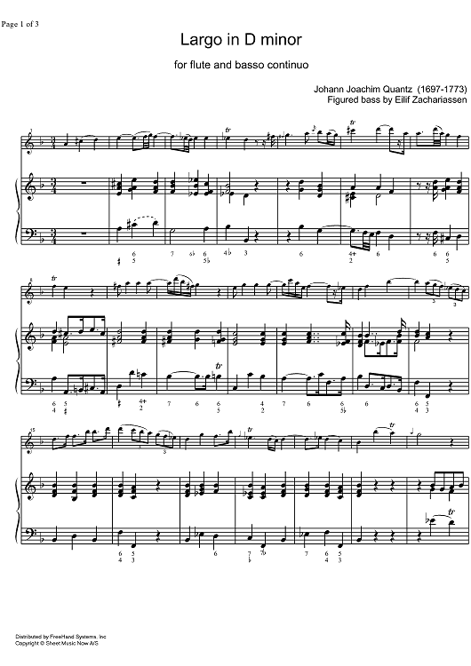 Largo in d minor - Score