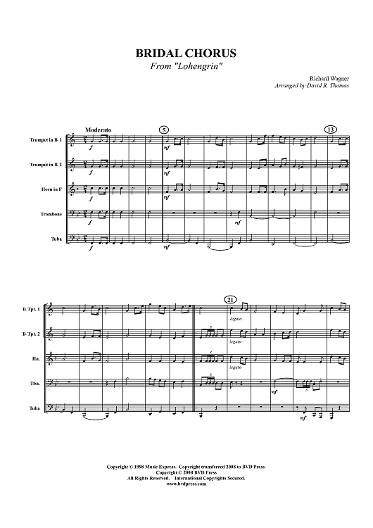 Bridal Chorus from "Lohengrin" - Score