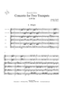 Concerto for Two Trumpets in Bb - Score