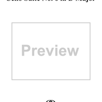 Cello Suite No. 6 in D Major (Unaccompanied)