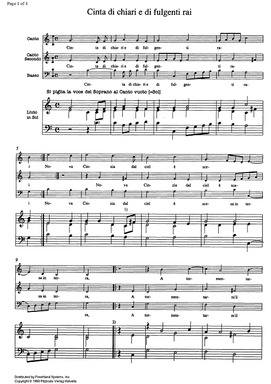 Cinta di chiari e di fulgenti rai