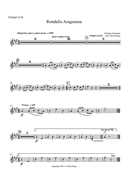 Rondalla Aragonesa - Trumpet in Eb