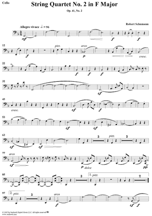 String Quartet No. 2 in F Major, Op. 41, No. 2 - Cello