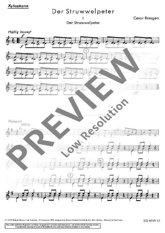 Der Struwwelpeter - Xylophone