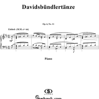 Davidsbündlertänze, op. 6, no. 11:  ("Einfach")