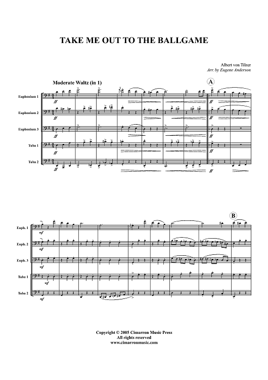 Take Me Out to the Ballgame - Score