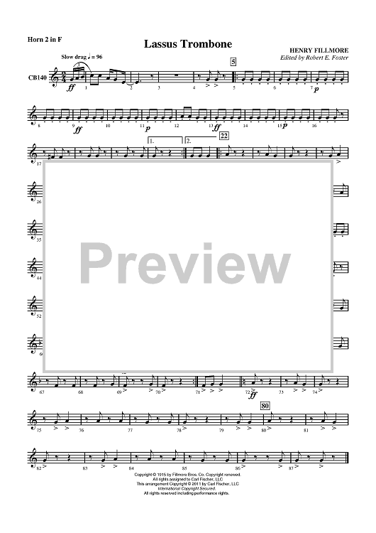 Lassus Trombone - Horn 2 in F