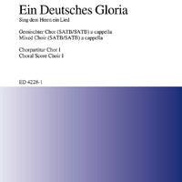 Ein Deutsches Gloria - Choral Score