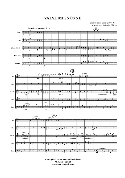 Valse Mignonne - Score