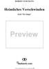 Six Songs, Op. 89, No. 2: Heimliches Verchwinden