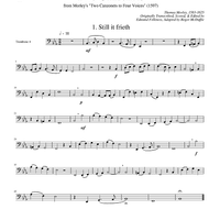 Two Canzonets - from Morley's "Two Canzonets to Four Voices" (1597) - Trombone 4