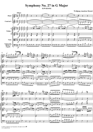 Symphony No. 27 in G Major, K199 - Full Score
