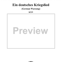 "Ich möchte wohl der Kaiser sein", K539 - Full Score