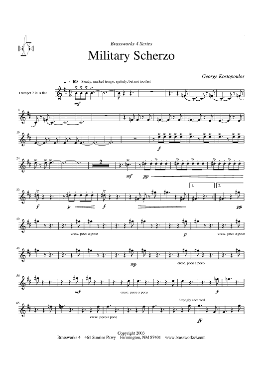 Military Scherzo - Trumpet 2 in Bb