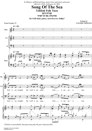 Song Of The Sea - Yiddish Folk Tune - Vocal Score