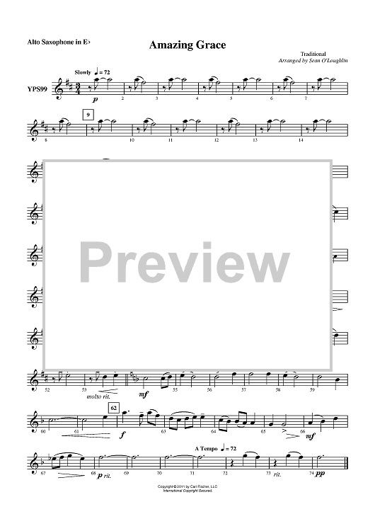 Amazing Grace - Alto Sax