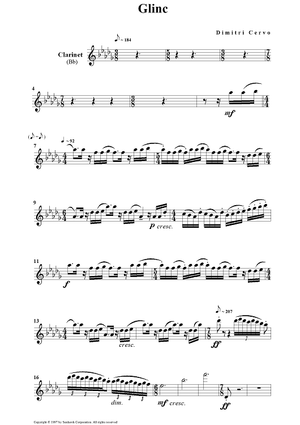 Glinc - Clarinet in B-flat