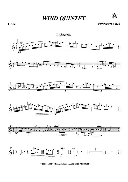 Wind Quintet - Oboe