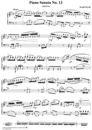 Piano Sonata no. 13 in G Major