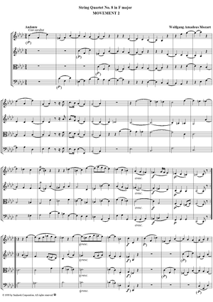 Quartet No. 8, Movement 2 - Score
