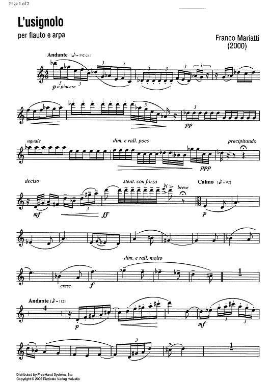 L'usignolo - Flute