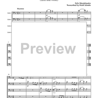 Mendelssohn Songs: Volume 1 for Cello Quartet - Score