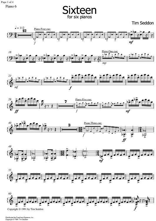 Sixteen - Piano 6